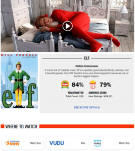 Is Elf Movie on Hulu, Netflix, Prime Video, Disney Plus, HBO GO?